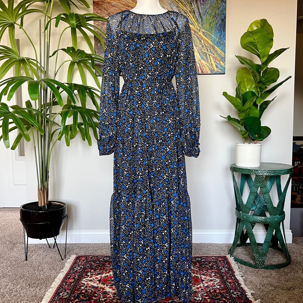 Banana Republic floral high-low maxi dress—size 14